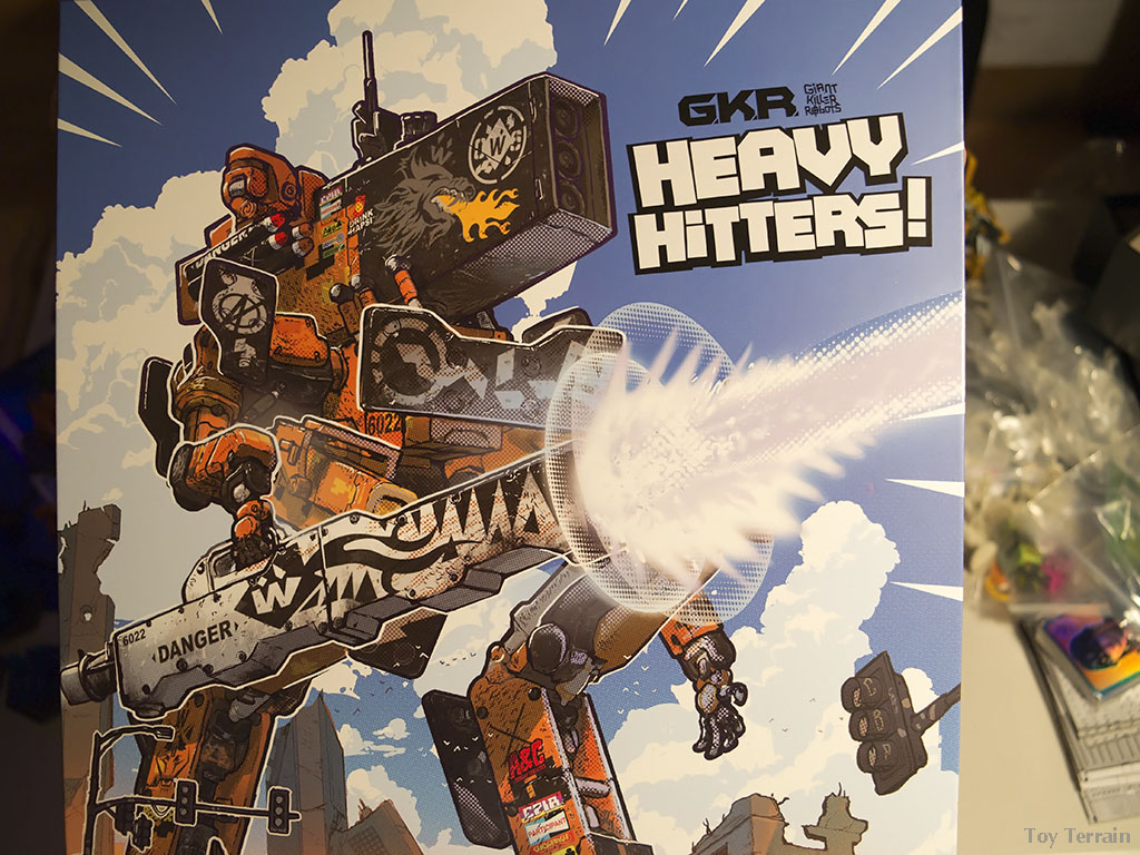 Close up view of GKR Heavy Hitters game box front